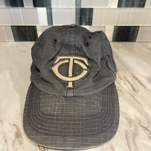 Minnesota Twins Hat‎ Gray Large 47 Brand Fitted Hat Gray Ripstop TC Logo